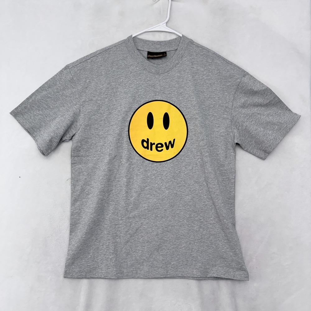 Drew House T Shirt Mens L Gray Smiley Graphic